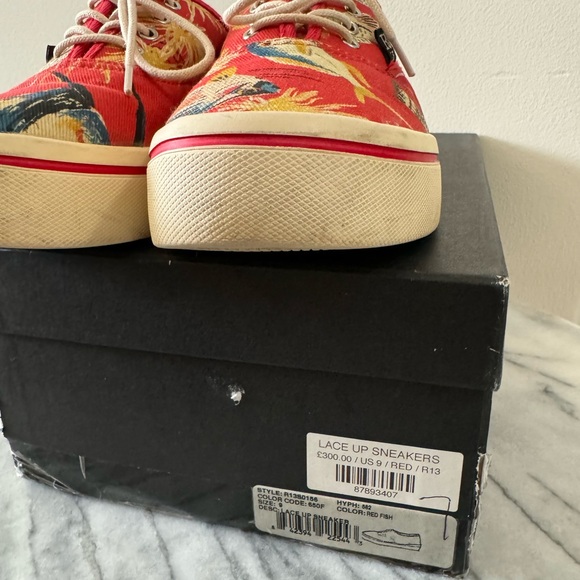R13 Red Fish Lace-Up Sneakers - Picture 9 of 10